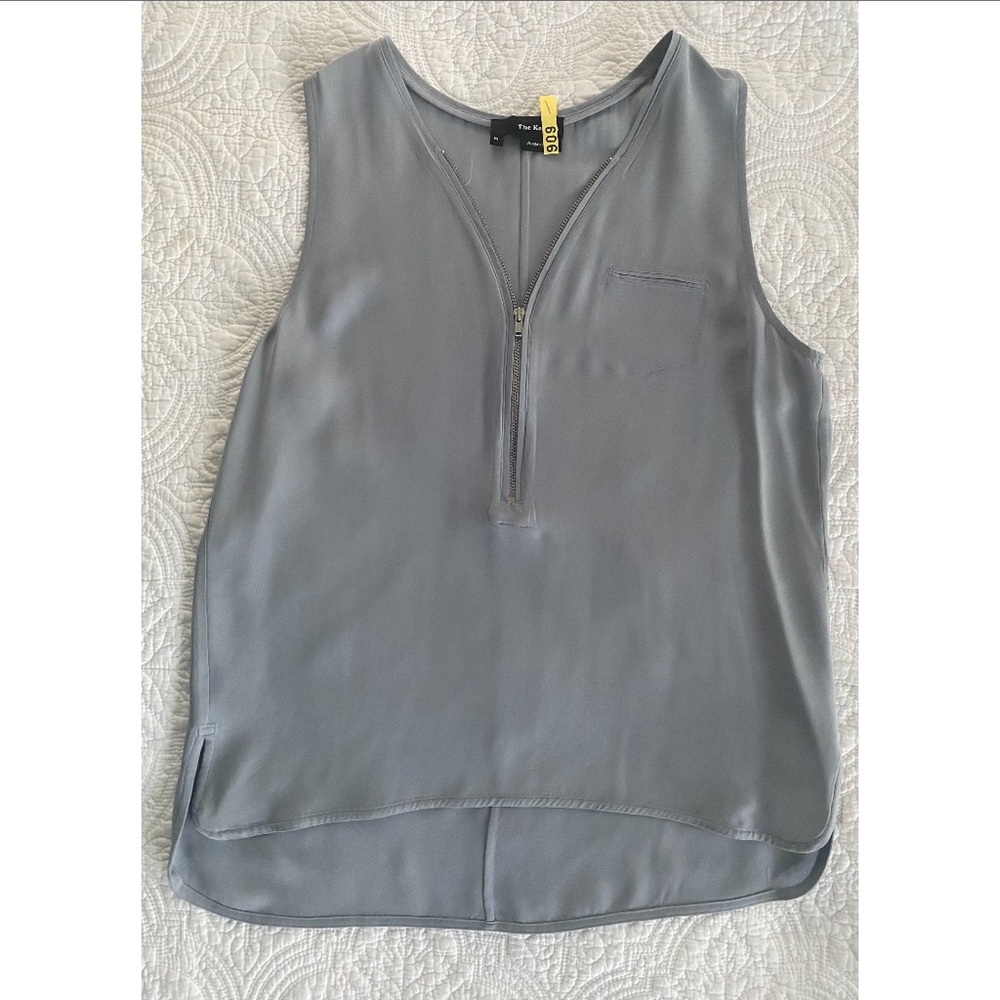 The Kooples Classic Zip Tank in Gray M